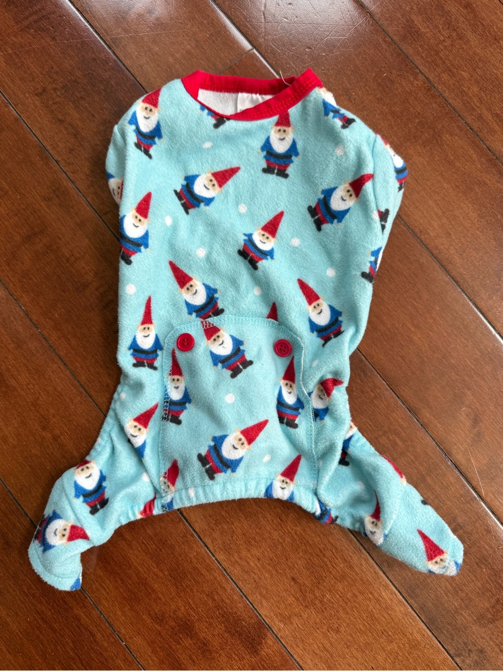 Pup Crew Dog Gnome Fleece Pajamas, size Small